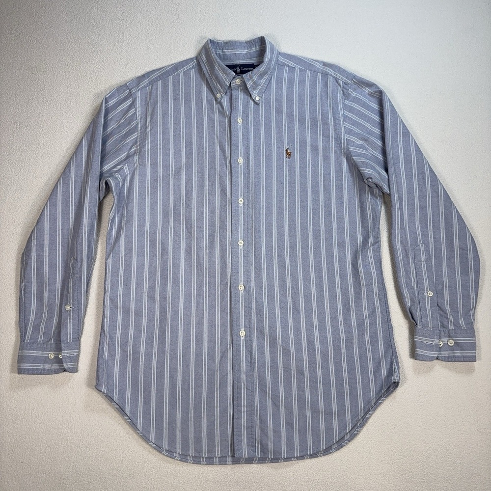 Ralph Lauren Classic Fit Oxford Shirt Men 15.5-32/33 Blue Flesh Pony 100% Cotton